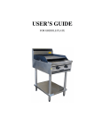 USER'S GUIDE - supertron - commercial kitchen equipment