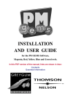 INSTALLATION AND USER GUIDE