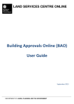 Building Approvals Online (BAO) User Guide