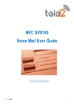 NEC SV8100 Voice Mail User Guide