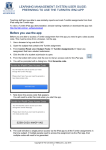 Learning Management System user guide - LMS