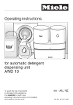 Operating instructions for automatic detergent dispensing