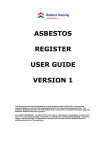 ASBESTOS REGISTER USER GUIDE VERSION 1