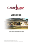 USER GUIDE - CellarDoorMETRICS