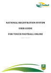 NATIONAL REGISTRATION SYSTEM USER GUIDE FOR TOUCH