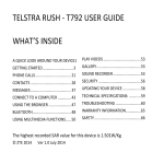 TELSTRA RUSH - T792 USER GUIDE WHAT'S INSIDE