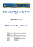 USER GUIDE for SUPPLIERS - Department of Employment