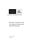 Electronic Casual Pay Claim User Guide for Schools and other DET