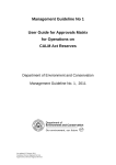 Management Guideline No 1 User Guide for Approvals Matrix for