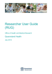 Researcher User Guide (RUG)