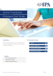 Online Timesheets Employee User Guide