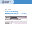 User Guide - Practical Driving Assessments (PDA Online)