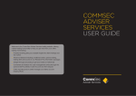 COMMSEC ADVISER SERVICES USER GUIDE