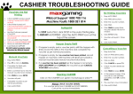 CASHIER TROUBLESHOOTING GUIDE