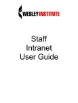 Staff Intranet User Guide