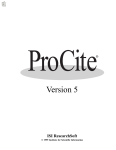 ProCite 5 User's Guide - Columbia University Information Technology