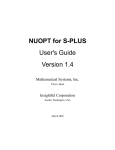 NUOPT for S-PLUS User's Guide Version 1.4