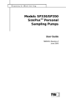 Models SP330/SP350 SIDEPAKTM Personal Sampling Pumps User