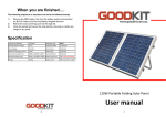 Manual - 120W HVLC Solar Panel User Guide