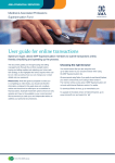 User guide for online transactions
