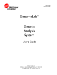 GenomeLab Genetic Analysis System User's Guide