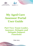 My Aged Care Assessor Portal User Guide
