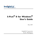 S-PLUS 8 for Windows User's Guide