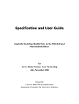 Specification and User Guide - Centre for Spatial Data