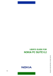 USER'S GUIDE FOR NOKIA PC SUITE 6.2