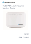 VDSL/ADSL WiFi Gigabit Modem Router NF4V USER GUIDE