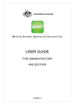 Monitoring, Evaluation, Reporting and Improvement Tool User Guide