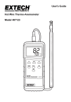 User's Guide Hot Wire Thermo-Anemometer Model 407123