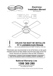 Electrician Installation Manual National Warranty Line
