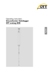 Operating instructions Groundwater Datalogger OTT ecoLog 800