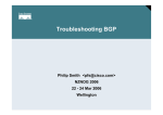 Troubleshooting BGP - PFS Internet Development