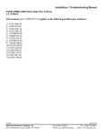 Installation / Troubleshooting Manual