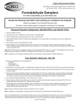 Formaldehyde Samplers 526 Series Operating Instructions 37719