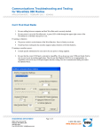 Communications Troubleshooting and Testing for WaveData 900