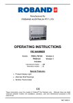 OPERATING INSTRUCTIONS