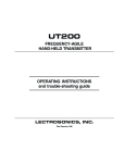 UT200 Hand Held Transmitter Operating Instructions