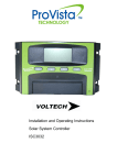 Installation and Operating Instructions Solar System Controller