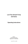 Low Flow Sample Pump 222-3 Operating Instructions 3707 PDF