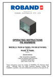 OPERATING INSTRUCTIONS PIE WARMERS