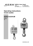 Operating instructions Crane scales