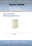 INSTALLATION AND OPERATING INSTRUCTIONS