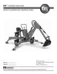 DR® TOWABLE BACKHOE SAFETY & OPERATING INSTRUCTIONS