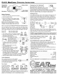 E.A.R. MINICANAL OPERATING INSTRUCTIONS