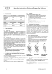 Operating Instructions Electronic Suspending Balances