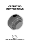 OPERATING INSTRUCTIONS X-10TM