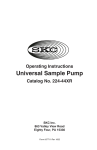 Universal Sample Pump 224-44XR Operating Instructions 37711